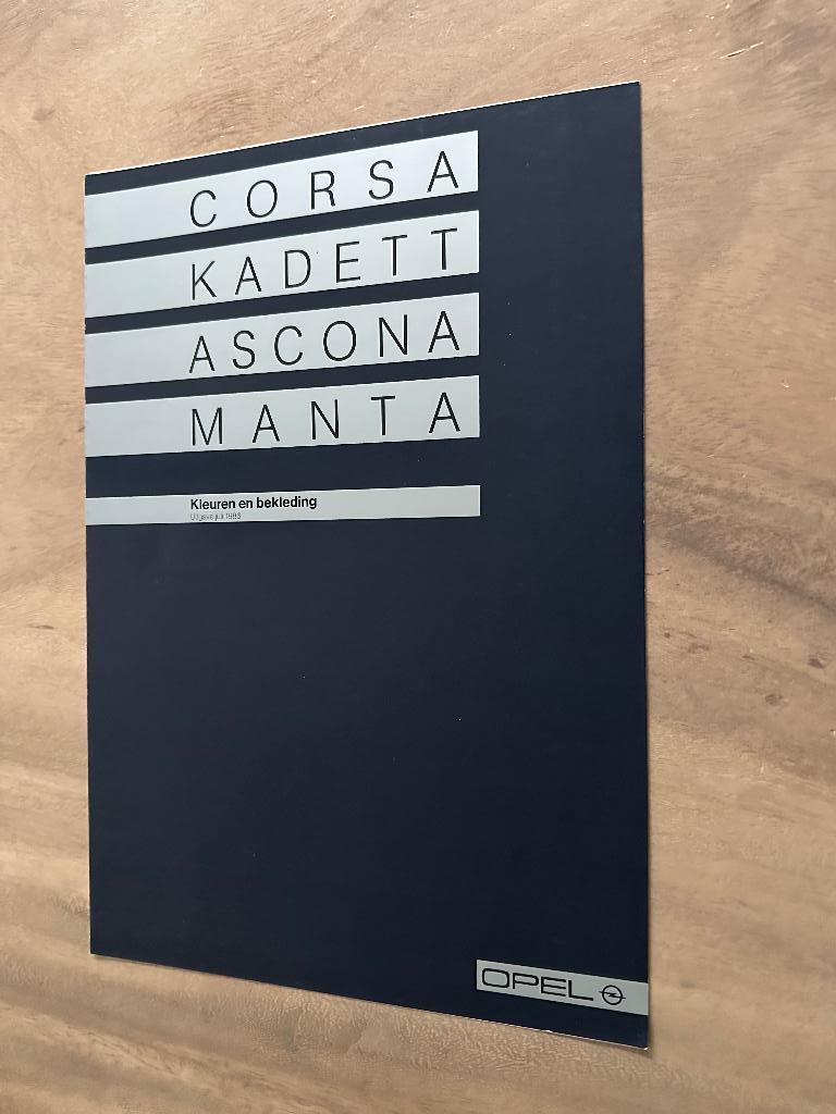 Folder kleuren Opel Manta Kadett Ascona Corsa, Ophalen of Verzenden, Zo goed als nieuw, Opel