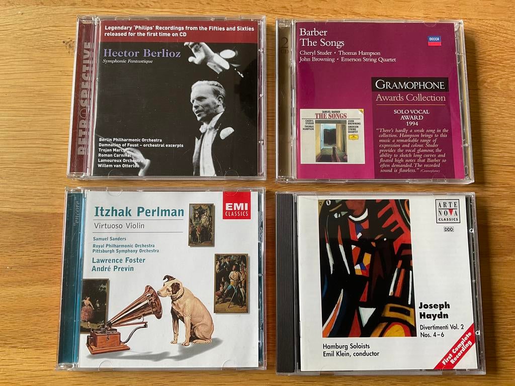 4 CD’s Berlioz, Barber, Haydn, Perlman, Ophalen of Verzenden, Classicisme, Zo goed als nieuw, Overige typen