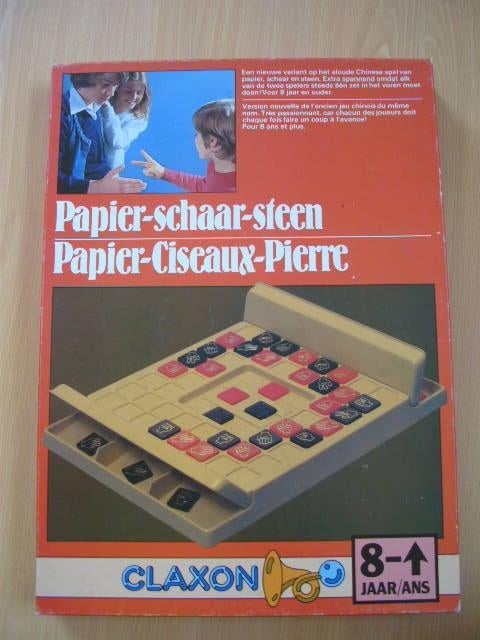 Steen, papier, schaar, het bordspel, Een of twee spelers, Ophalen of Verzenden, Gebruikt, Claxon