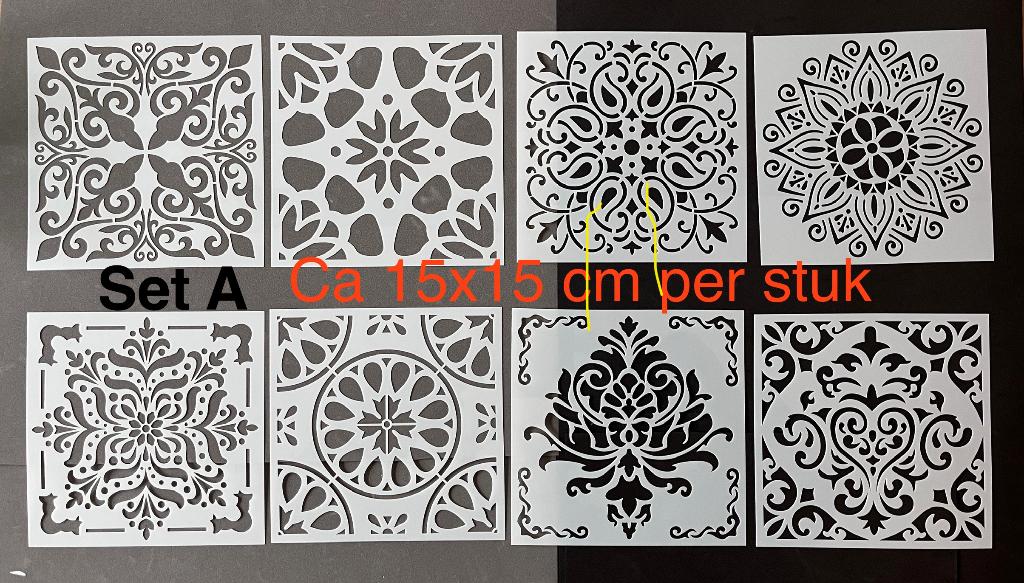 5 setjes sjablonen voor tekenen, Ophalen, Nieuw, Materiaal