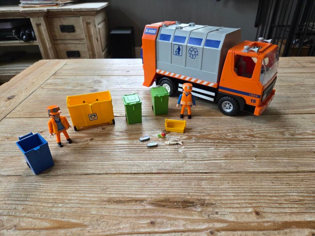 Playmobil Vuilniswagen, Kinderen en Baby's, Speelgoed | Playmobil, Ophalen of Verzenden, Zo goed als nieuw, Complete set