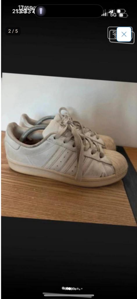 Adidas Superstar sneakers - Maat 37 1/3 - Gedragen, Kleding | Dames, Schoenen, Ophalen of Verzenden, Gedragen, Wit, Sneakers of Gympen