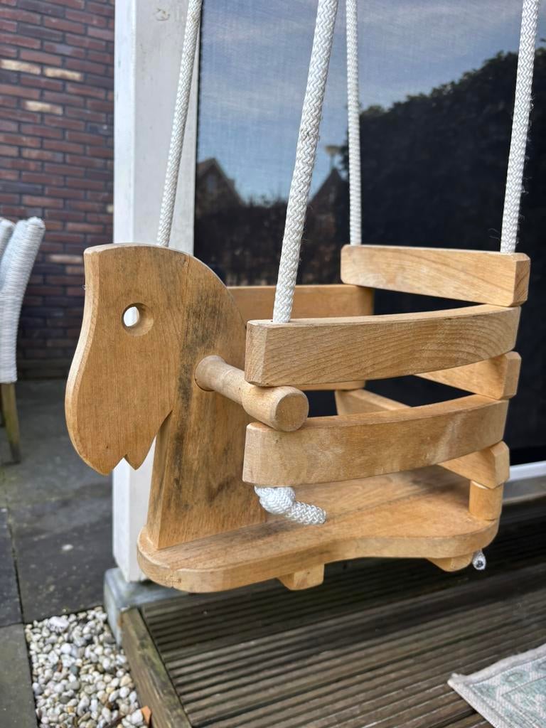 Houten schommel paard, Ophalen, Gebruikt