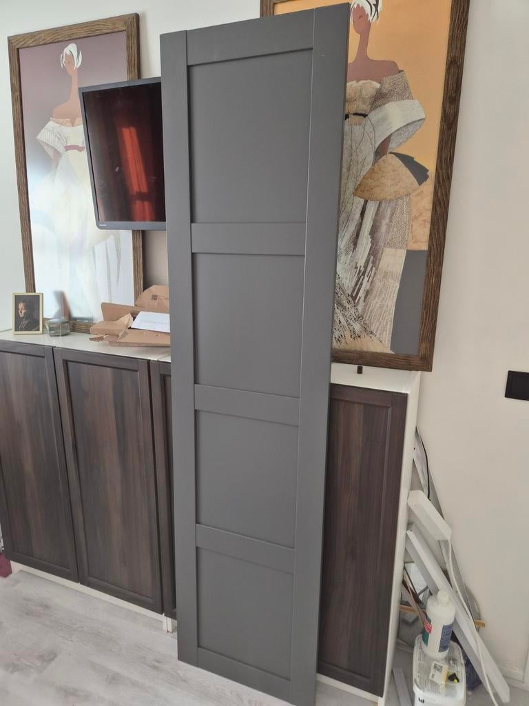 Ikea Pax Bergsbo deur donkergrijs 50x195 cm, Ophalen