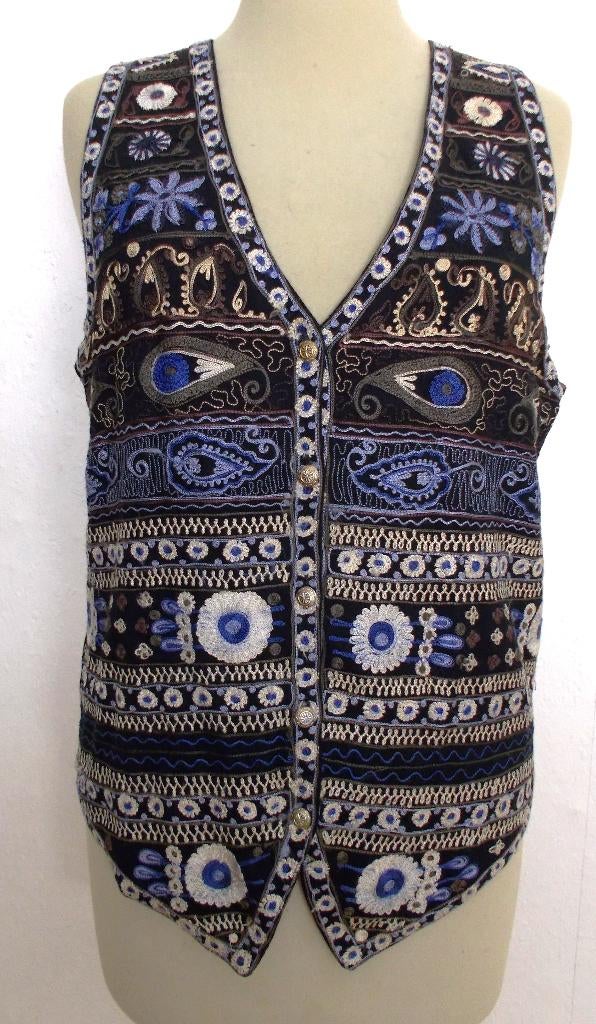 Folklore prachtig geborduurd gilet/top! M/L, Maat 38/40 (M), Zo goed als nieuw, Zonder mouw, Verzenden