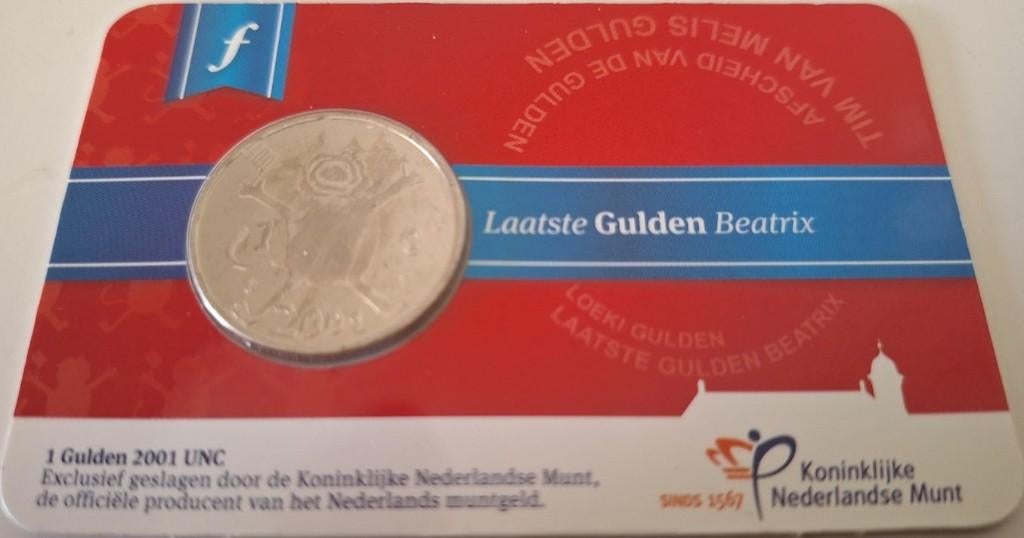 Coincard 2016 - Laatste Gulden Beatrix - VG, Postzegels en Munten, Munten | Nederland, Verzenden, Koningin Beatrix, 1 gulden, Setje