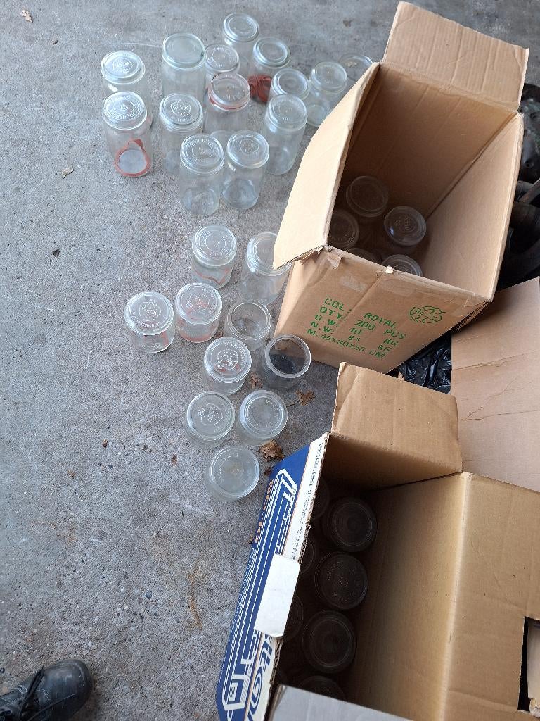 partij weckflessen, Ophalen, Gebruikt, Keramische plaat, Pot, Bus of Blik