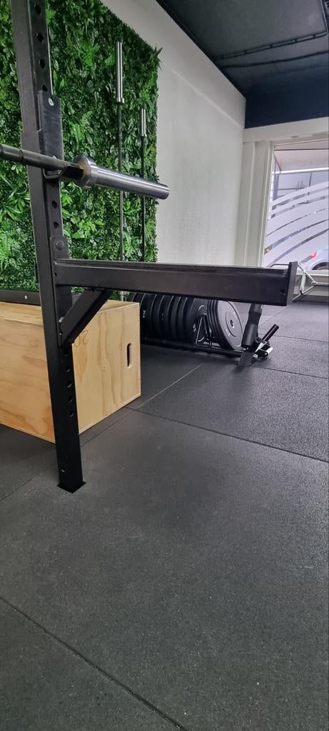 Spotter arms squatrack, Sport en Fitness, Fitnessapparatuur, Ophalen, Krachtstation, Zo goed als nieuw, Metaal