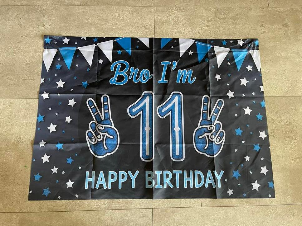 Happy Birthday Bro I'm 111 spandoek, Ophalen of Verzenden, Zo goed als nieuw, Versiering, Verjaardag