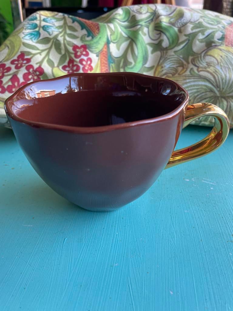 Urban Nature Culture Amsterdam Kop Bruin Goud, Huis en Inrichting, Keramiek, Ophalen of Verzenden, Zo goed als nieuw, Overige stijlen