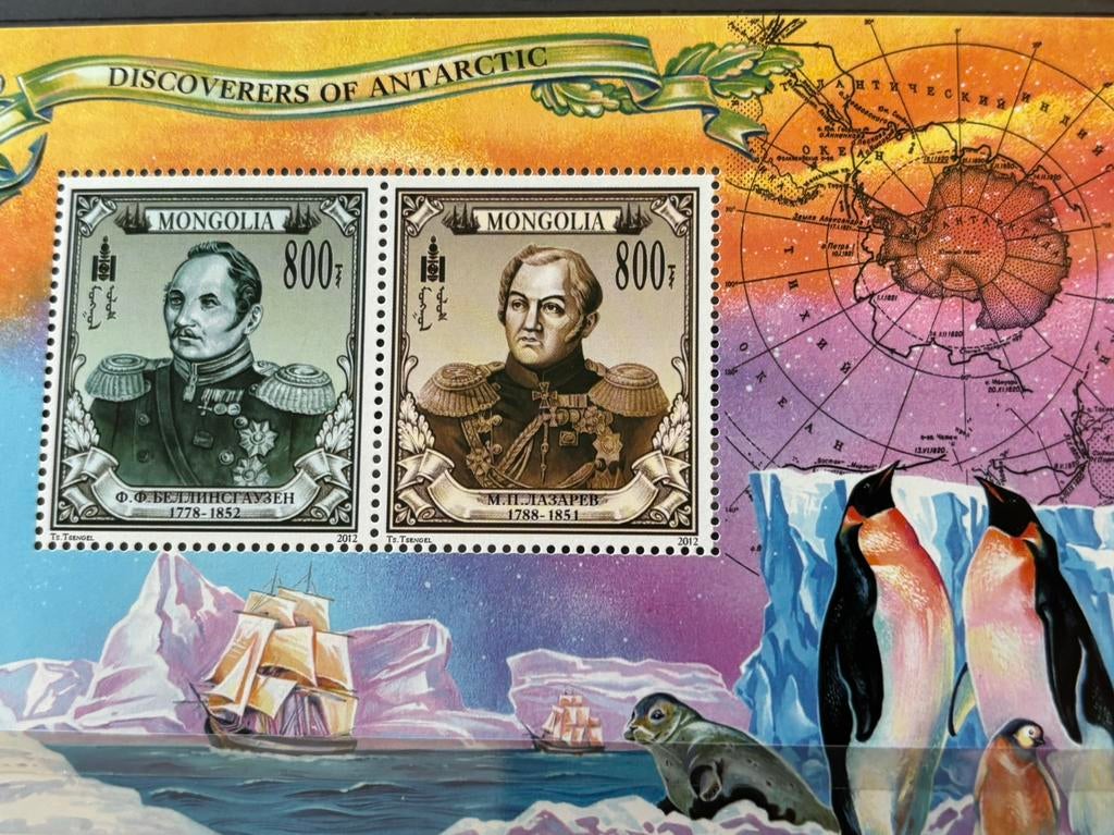 Pinguïns, schepen, Mongolië 2012, Postzegels en Munten, Postzegels | Thematische zegels, Ophalen of Verzenden, Postfris, Dier of Natuur