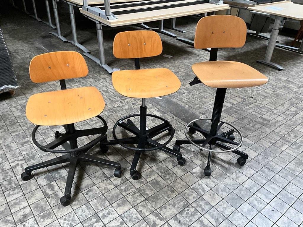 Werkstoel - in hoogte verstelbaar (24 stuks), Ophalen, Gebruikt