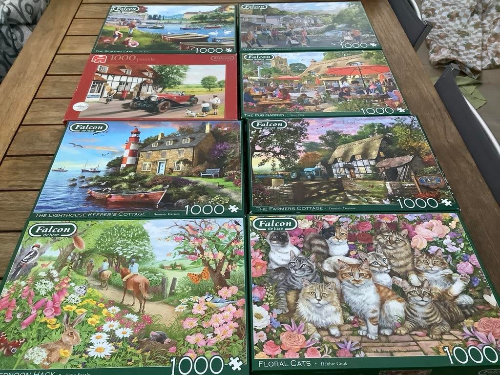 Falcon Puzzels 1000 Stukjes - Diverse Afbeeldingen, Hobby en Vrije tijd, Denksport en Puzzels, Ophalen of Verzenden, 500 t/m 1500 stukjes