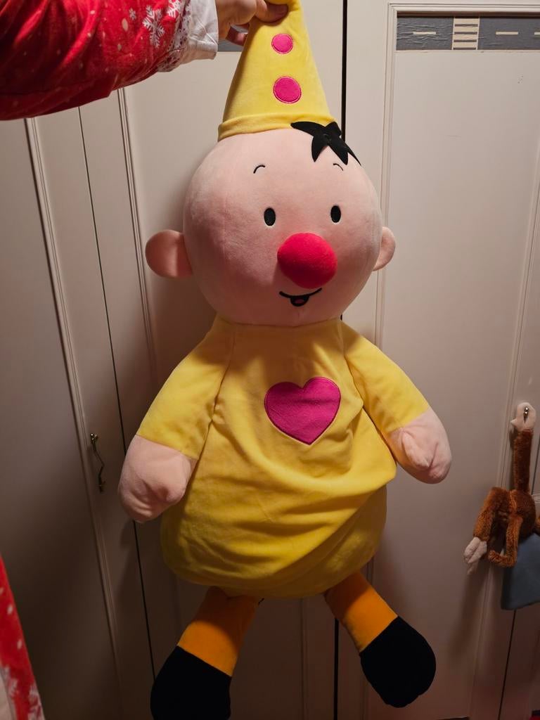 Grote knuffel bumba. 90cm! Bumba fan. Gele clown knuffel, Ophalen of Verzenden, Overige typen