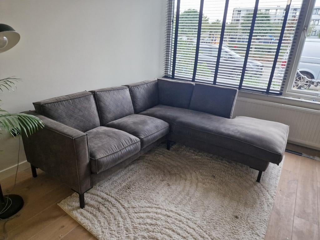 Moderne hoekbank met chaise longue, Huis en Inrichting, Banken | Bankstellen, Ophalen, 100 tot 125 cm, Hoekbank, Driepersoons