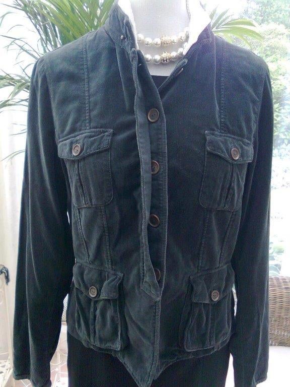 Ongedragen, Groen, fluwelen jasje Mark, 40/M, ZGAN., Ophalen of Verzenden, Nieuw, Maat 38/40 (M), Groen