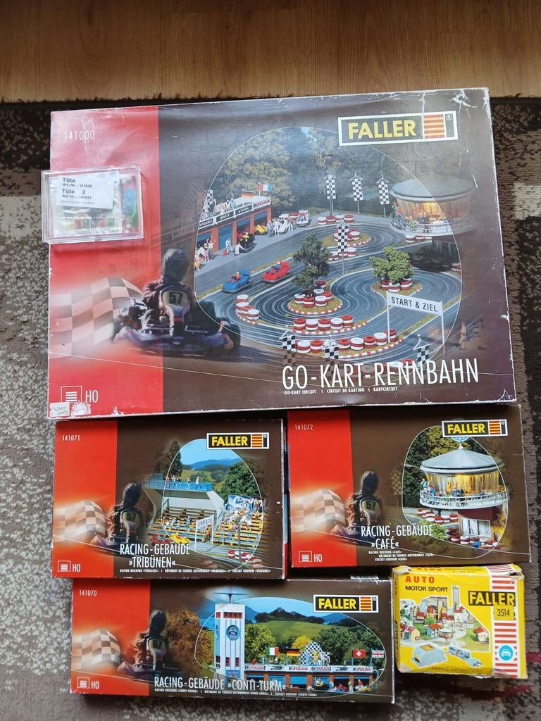Faller complete Go-Kart-Rennbahn, Overige merken, Gelijkstroom of Wisselstroom, Brug, Tunnel of Gebouw, Nieuw