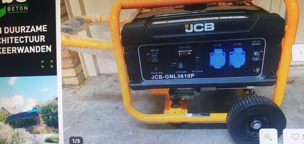 Nieuwe Aggregaat JCB-GNL 3610 P, Elektrisch startend, Benzine, Nieuw, Ophalen of Verzenden