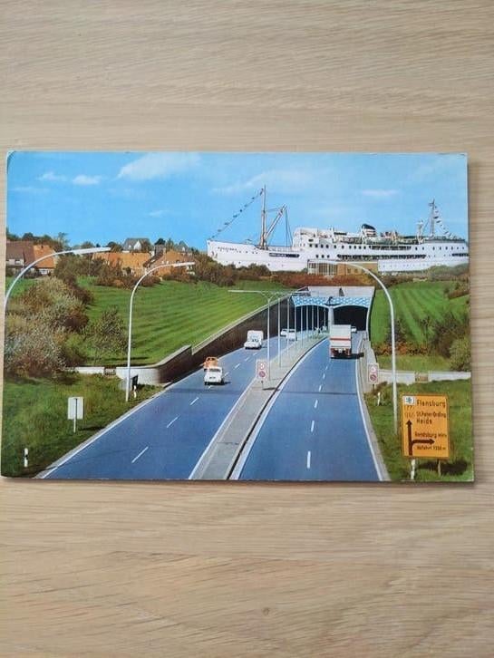 MS Nordland passagiersschip kanaaltunnel Rendsburg, Ophalen of Verzenden, 1960 tot 1980, Ongelopen