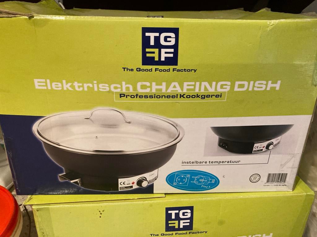 Elektrische Chafing Dish - TGFF - 2 stuks, Ophalen of Verzenden, Gebruikt