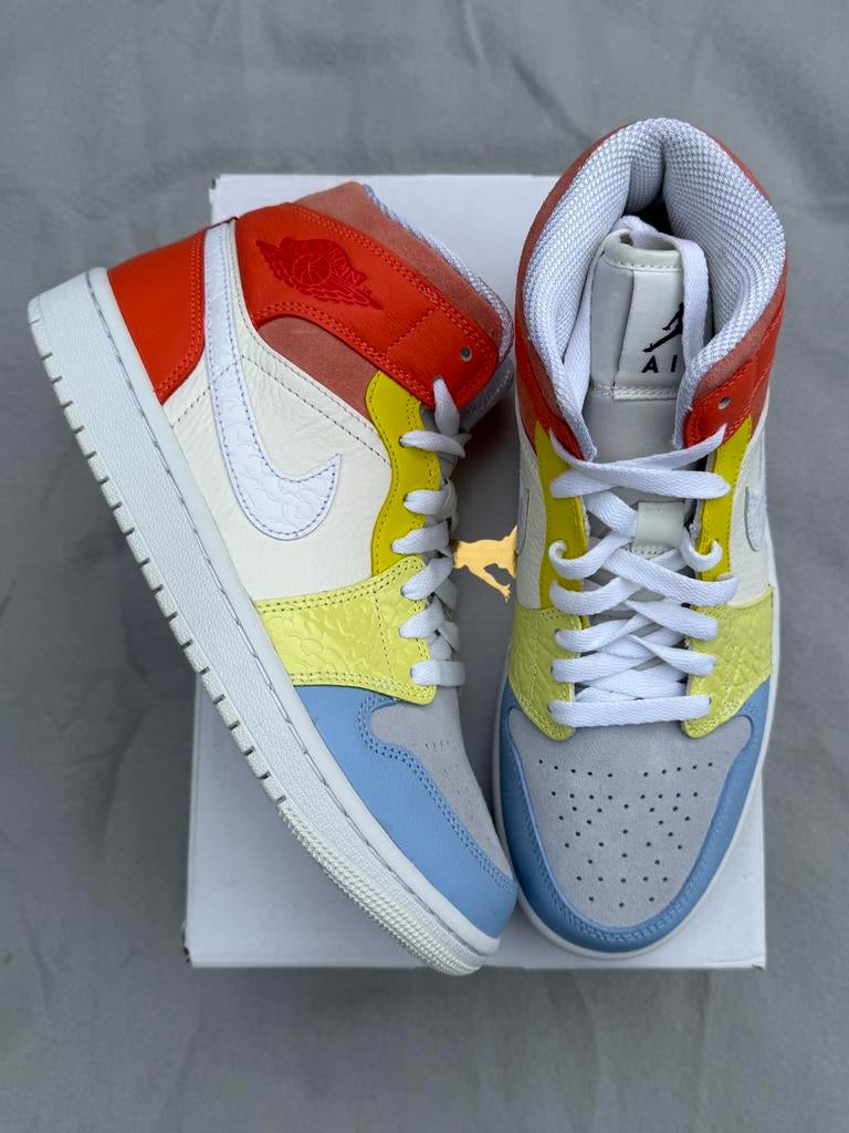 Nike Air Jordan 1 Mid TMFC - Maat 39, Kleding | Dames, Schoenen, --, Wit, Nieuw, Ophalen of Verzenden