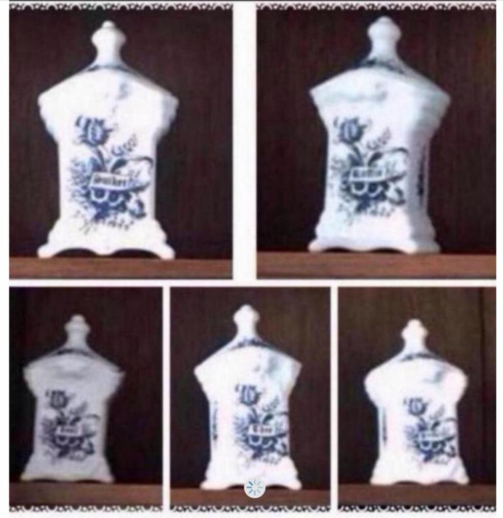 Delfts Blauw Voorraadpotten - Set van 5 stuks, Ophalen