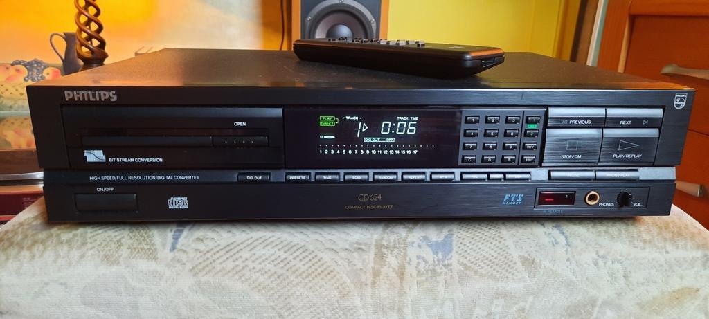 Te koop philips cd624 cd speler met  afstandbediening ✅️, Audio, Tv en Foto, Cd-spelers, Philips, Ophalen