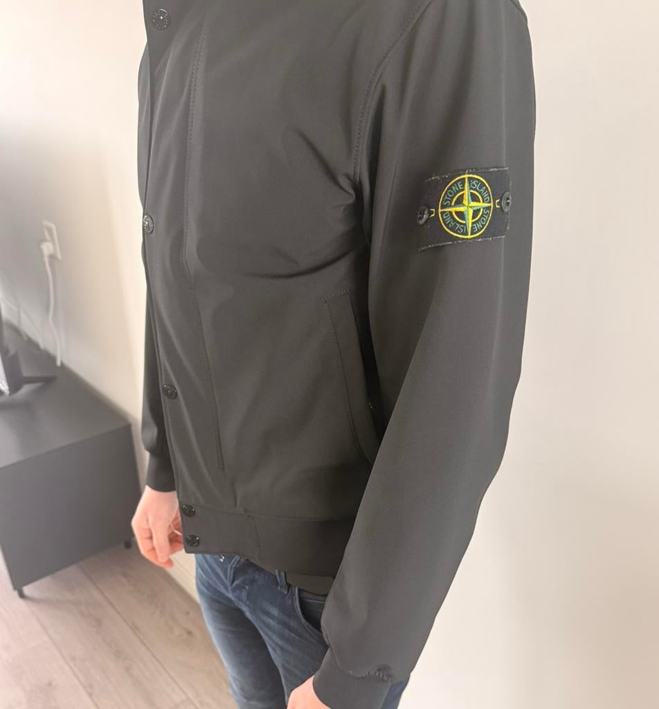 Orginele Stone island soft shell heren., Ophalen, Zo goed als nieuw, Maat 46 (S) of kleiner, Zwart