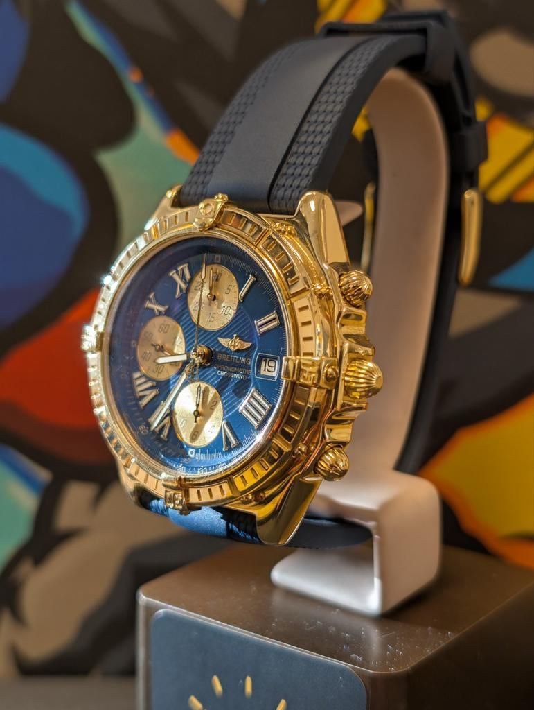 Breitling Crosswind K13055 full set prachtig, Ophalen of Verzenden, Zo goed als nieuw, Goud, Breitling