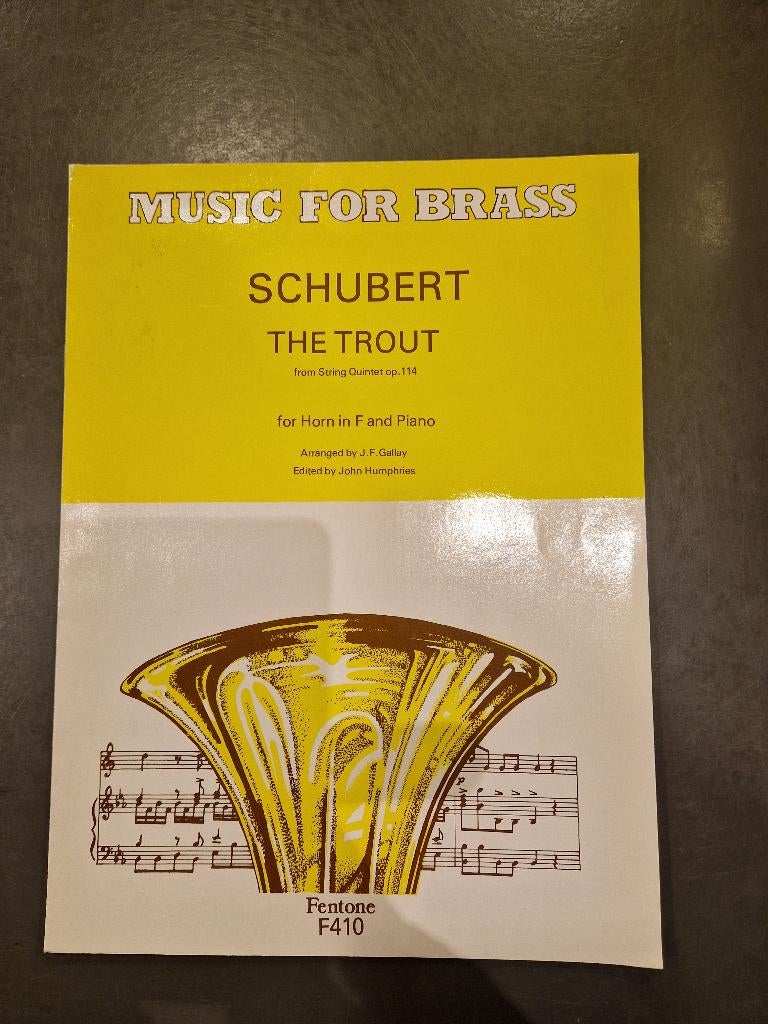music for brass Schubert The Trout, Klassiek, Nieuw, Ophalen of Verzenden, Artiest of Componist