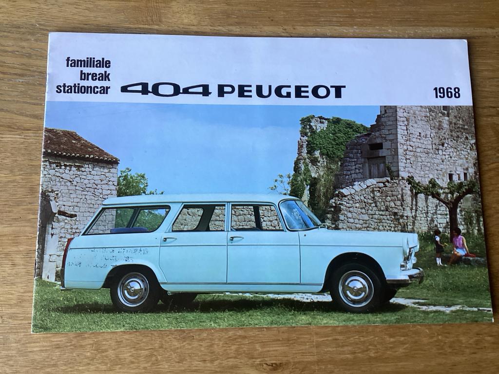 Peugeot 404 Familiale Break Stationcar Brochure - 1967, Ophalen of Verzenden, Peugeot