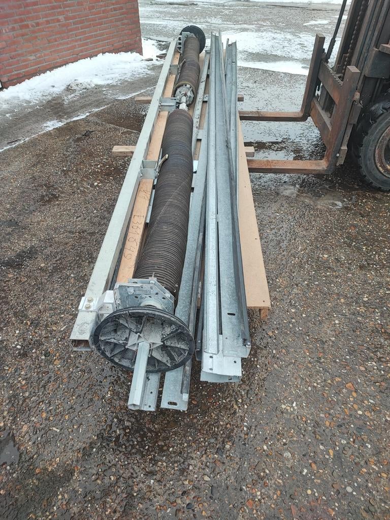 Crawford veren pakket compleet met rails voor overhead deur, Ophalen, Gebruikt, Binnendeur, 120 cm of meer