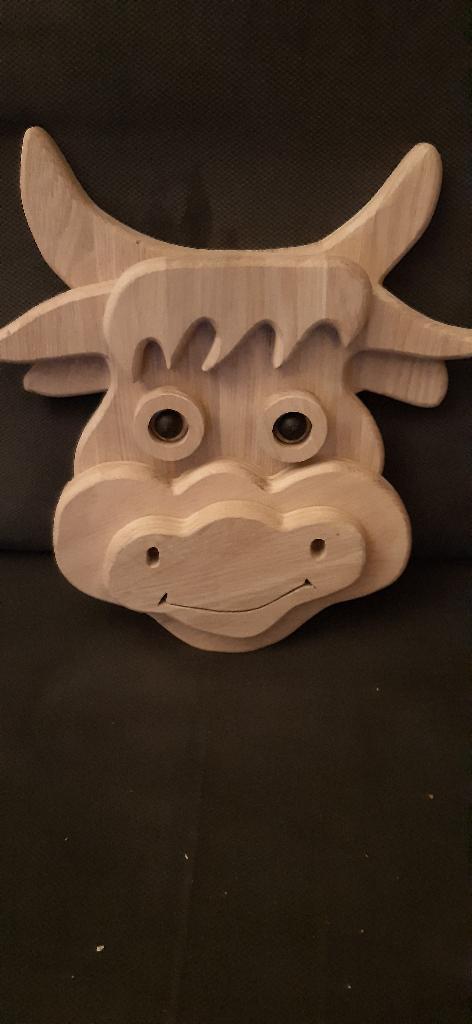 Vriendelijke  KOE      eikenhout, Ophalen of Verzenden, Nieuw