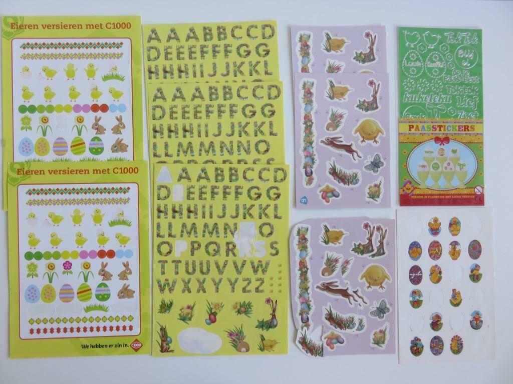 set paasstickers om paaseieren te versieren (stickers pasen), Ophalen of Verzenden, Gebruikt