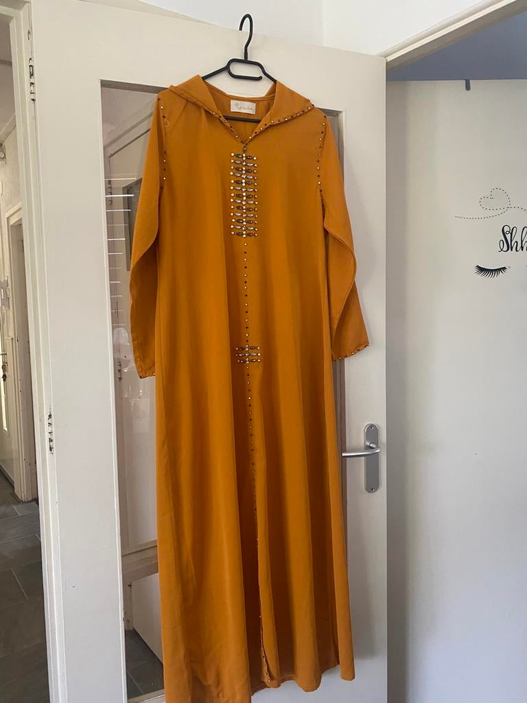 Marokkaanse djellaba maal S, Ophalen of Verzenden, Zo goed als nieuw, Blauw, Overige typen