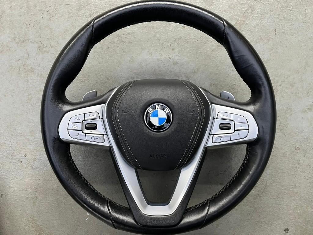 BMW 7-serie G11 Leren Stuur - Airbag - Flippers - Nieuwstaat, Auto-onderdelen, Ophalen of Verzenden, Gebruikt, BMW