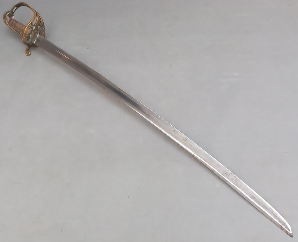 Sabel 1845 Victoriaans-VR monogram-foudraal, Ophalen of Verzenden, Landmacht, Engeland, Zwaard of Sabel