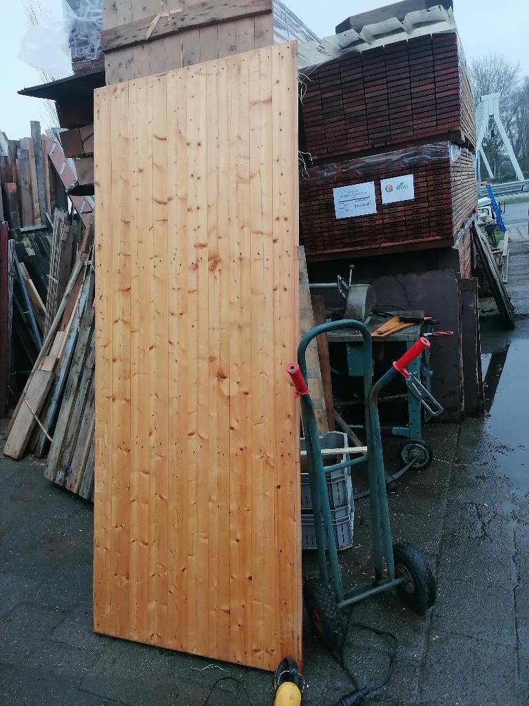 houten schotten panelen dubbelwandig en enkelwandig, Tuin en Terras, Ophalen of Verzenden, Gebruikt