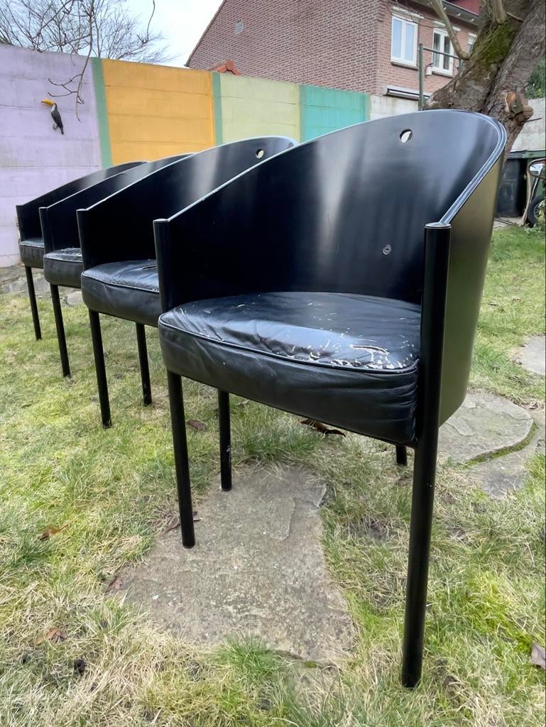 Vintage Philippe Starck Costes stoelen, Ophalen, Gebruikt, Zwart, Leer