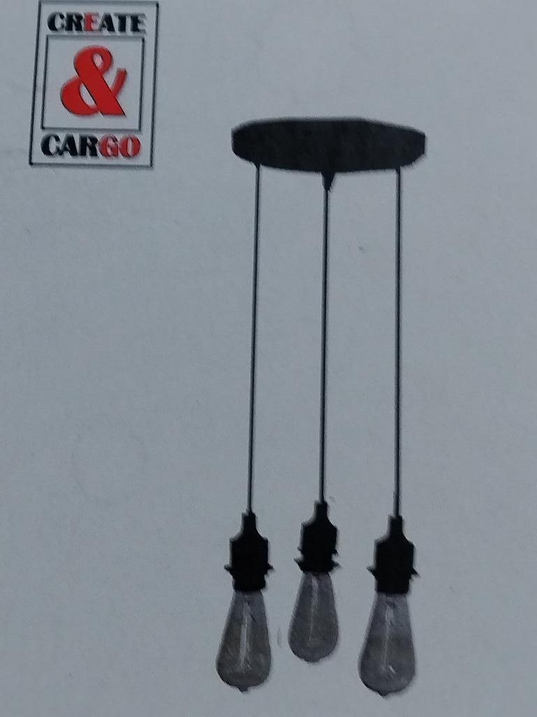 nieuwe hanglamp, 3 pendels merk:create Carbo, Ophalen of Verzenden, Nieuw, Metaal, 75 cm of meer