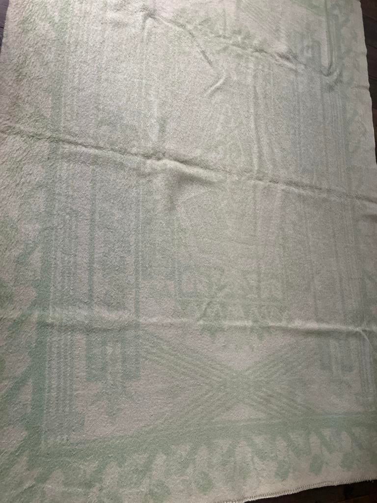 Mintgroene Deken Wol - Pessers van Zuijlen, Ophalen of Verzenden, Zo goed als nieuw