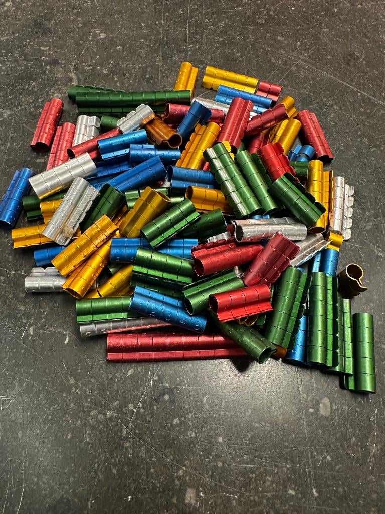 500 knijpringen voor grote parkieten 6mm kleur assorti, Overige typen, Nieuw, Ophalen of Verzenden, Nvt