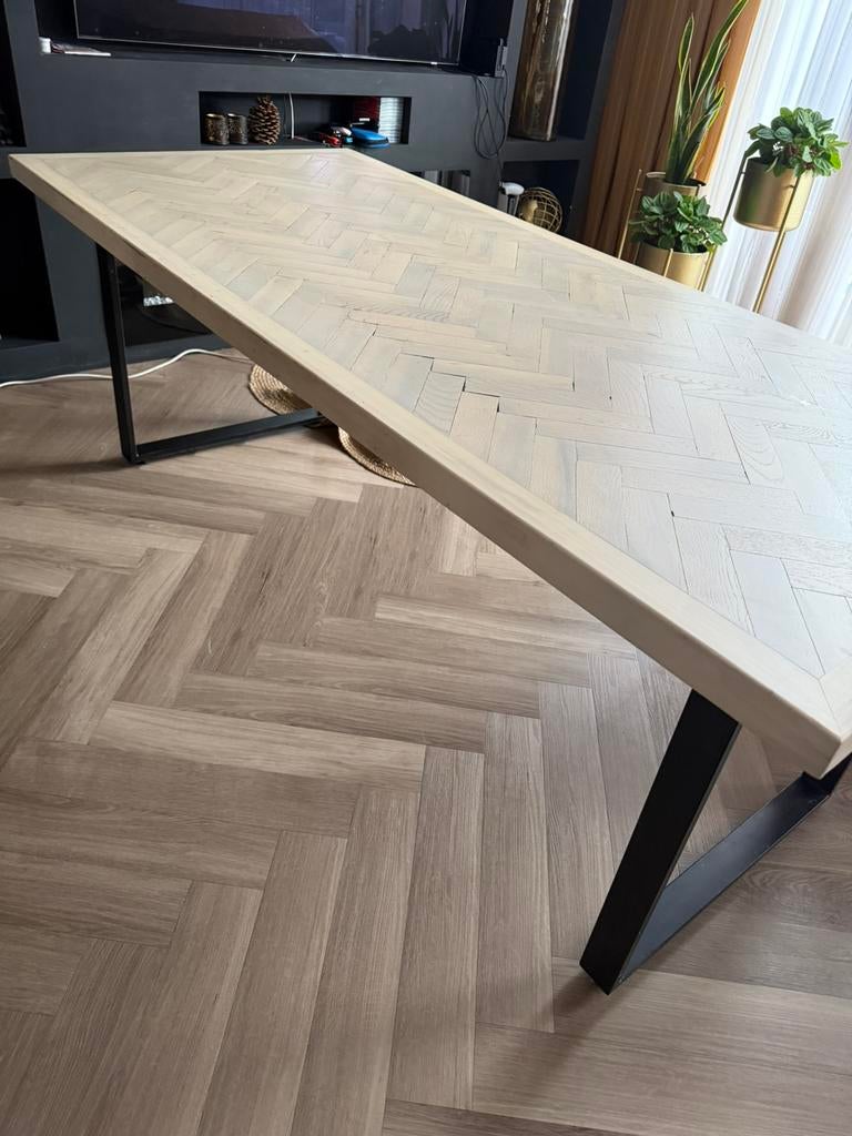 Eettafel en salontafel, Ophalen, Gebruikt, 100 tot 150 cm, 200 cm of meer