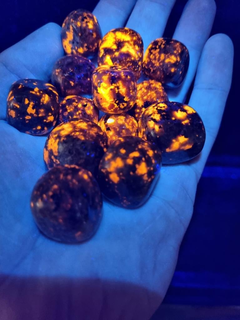 Yooperliet trommelstenen 100 gram, Ophalen of Verzenden, Mineraal