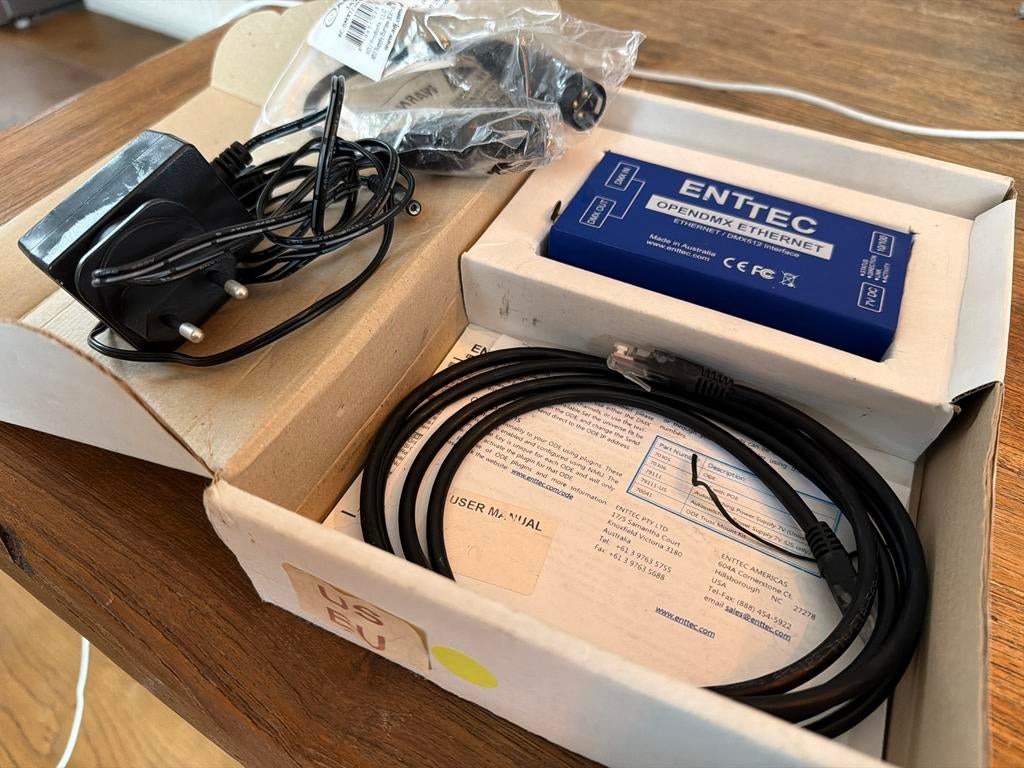 Enttec Open DMX Ethernet Interface, Muziek en Instrumenten, Licht en Laser, Ophalen of Verzenden, Zo goed als nieuw, Licht, Geluidgestuurd