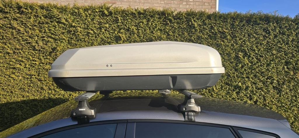 Dakkoffer 380 liter!!! met montage materialen, Auto diversen, Dakkoffers, Gebruikt, Ophalen