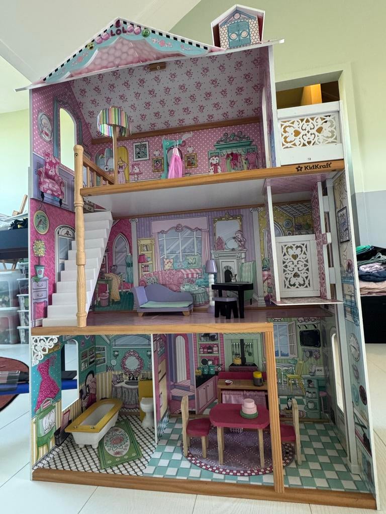 Poppenhuis kidkraft groot formaat, Ophalen, Gebruikt, Poppenhuis