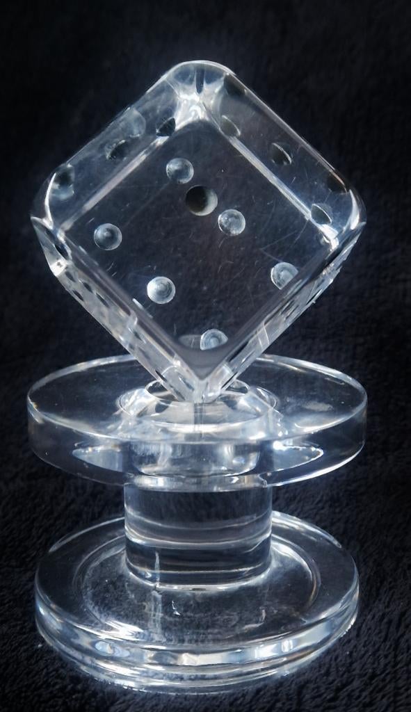 Zeldzame Vintage XL lucite DOBBELSTEEN verzamelobject, Ophalen of Verzenden