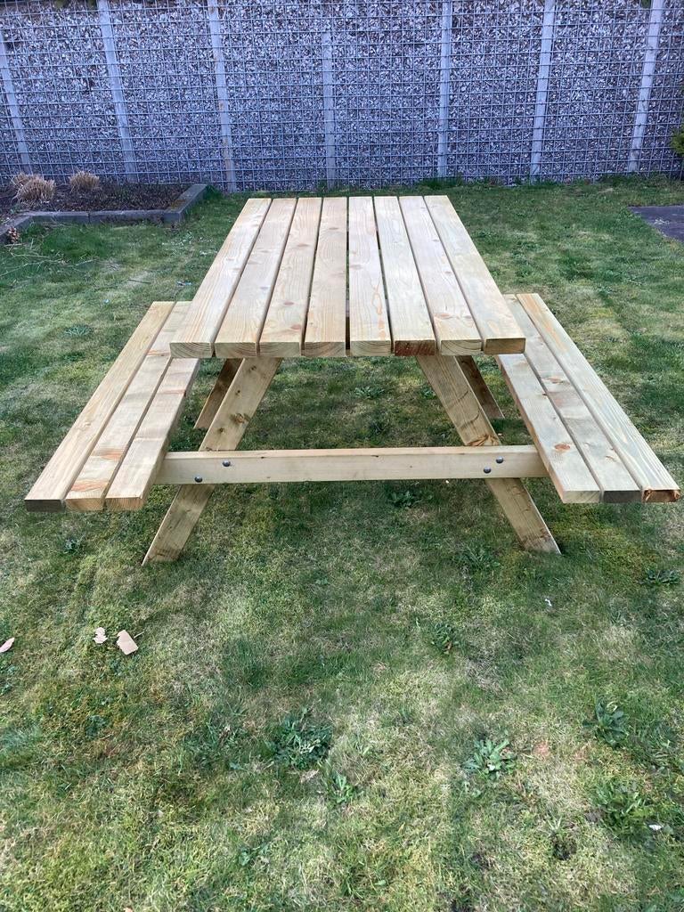 Houten Picknicktafel - Rechthoekig, Tuin en Terras, Picknicktafels, Ophalen, Nieuw, Rechthoekig, Kinderpicknicktafel