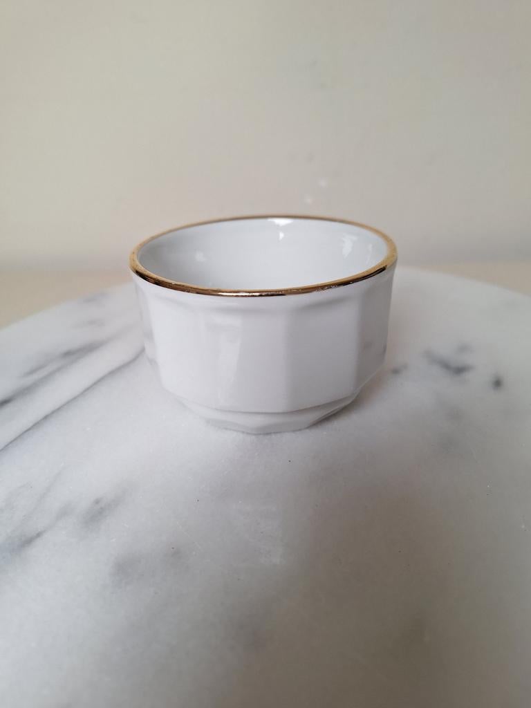 Vintage wit Apilco Bistro Suikerschaaltje - Frans Design, Ophalen of Verzenden